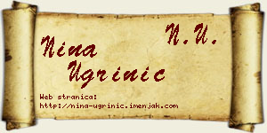 Nina Ugrinić vizit kartica